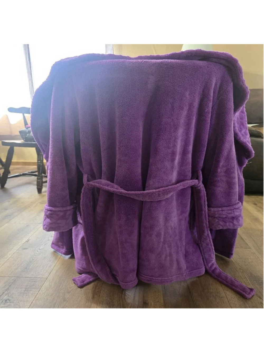 Women's Croft & Barrow Purple Fleece Robe M - Picture 3 of 3